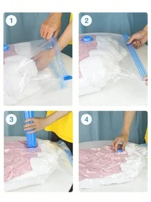 季节性衣服收纳，超大收纳袋，节省空间的袋子，12 件旅行服装真空收纳袋 - （1 大号 + 3 大号 + 3 中号 + 3 小号）带旅行泵真空密封袋，带双拉链密封和三重密封涡轮阀，可最大程度节省空间装饰秋季装饰节日装饰房间装饰家居装饰秋季装饰卧室装饰 - 手動幫浦款 - 查看 3