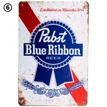 1 件，著名经典啤酒酒精金属锡标牌（8 英寸 x 12 英寸/20 厘米 * 30 厘米），复古金属牌匾俱乐部装饰复古酒吧酒吧洞穴墙壁装饰海报最佳礼物 - 彩色 - 查看 13