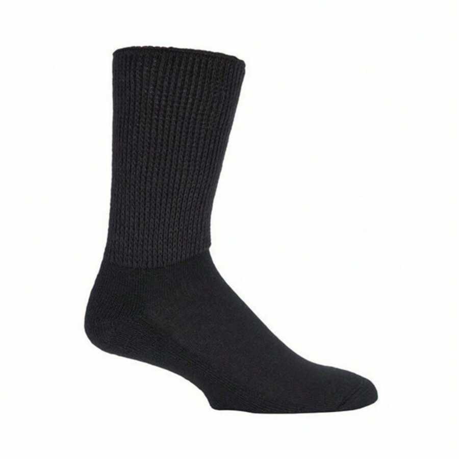 IOMI 3 Pack Extra Wide Cotton Diabetic Unisex Socks - Fast Shipping And Quick Delivery - Black - View 1