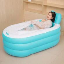 Portable Inflatable Bathtub With Backrest 150L VG Plus - 綠色 - 查看 2
