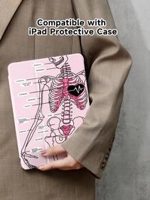 Skeleton Pattern Protective Case, Compatible With Samsung & & Apple & & Kindle E-Book. Tablet Protective Case Has A Pen Slot And Supports Auto Sleep/Wake Function