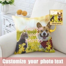 1 Vỏ gối in ảnh cá nhân hóa tùy chỉnh, Vỏ gối tùy chỉnh hình chân dung thú cưng mèo/chó, Thích hợp cho Giáng sinh và ngày lễ tình nhân Vỏ gối trang trí, Vỏ gối mềm mại và thoải mái một mặt cho mùa thu/đông - Nhiều màu - Xem 9
