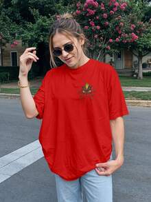 Shirt T-Shirt Rock Cat Punk Music Cat Streetwaer Cat Ref 2151 VEST NERD - 紅色 - 查看 5
