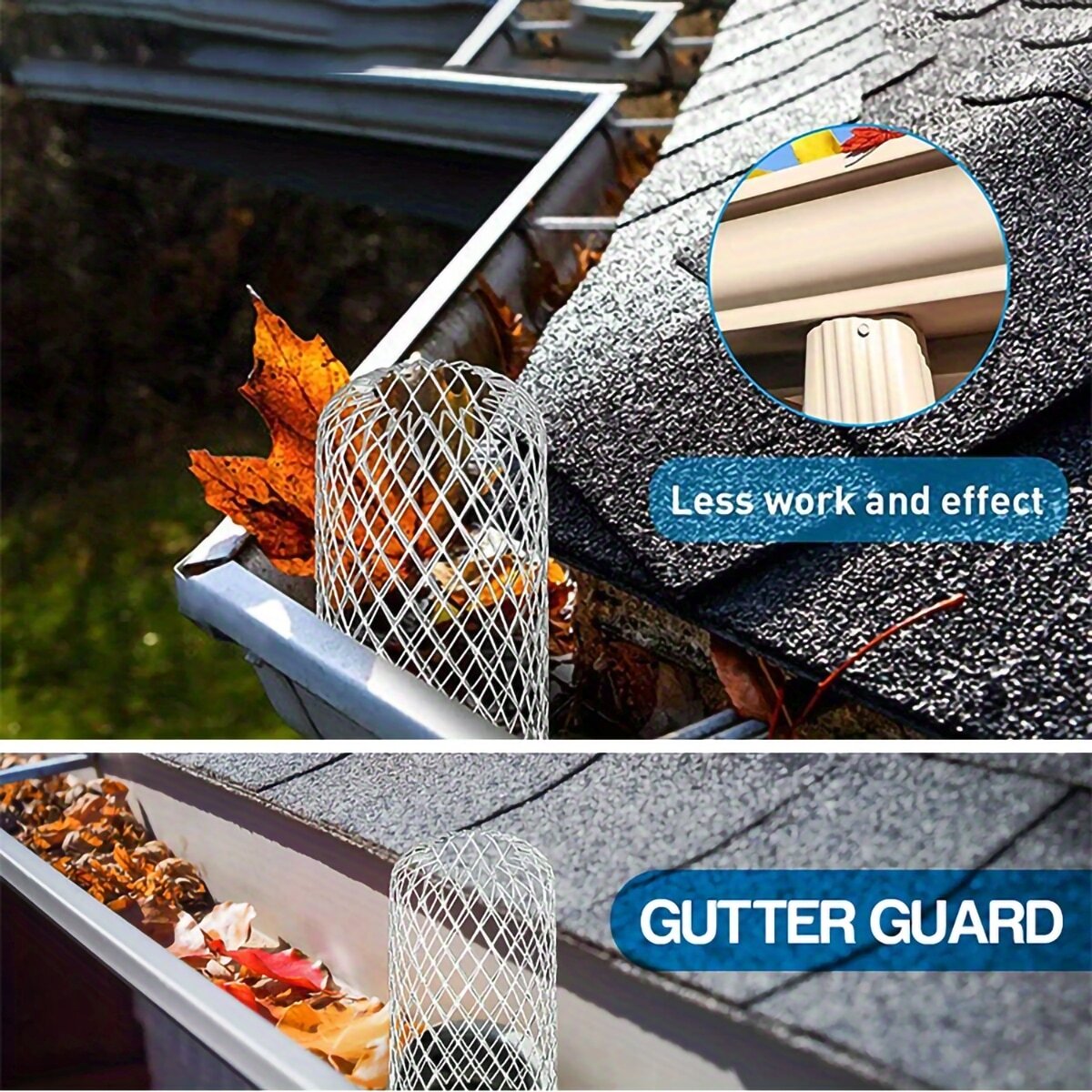 4pcs Anti-Clog Leaf Drain Cover, Aluminum Net To Prevent Pipe Blockage ...