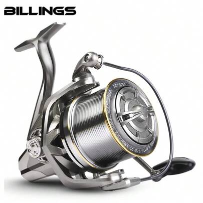 BILLINGS NGK Stainless Steel Bearing Spinning Reel,Spinning Fishing Reel For Saltwater Surf,44LB Max Drag With Aluminum Spool,4.8:1 Gear Ratio,Super Smooth
