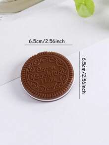 可爱饼干镜梳，1 2.55英寸巧克力夹心饼干化妆镜，可爱公主，便携式折叠圆形镜梳妆台，适合户外旅行，便携式补妆、化妆、节日礼物。 - 彩色 - 查看 8