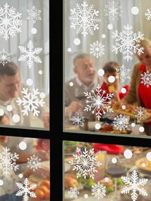 Đồ trang trí bông tuyết Giáng sinh, Miếng dán cửa sổ tĩnh điện, Đồ trang trí bông tuyết, Miếng dán Giáng sinh cho kính - Nhiều màu - Xem 7