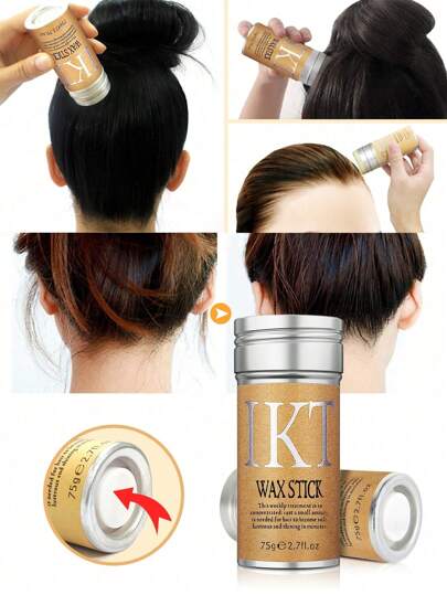 ikt 2 piezas de 75g de barras de cera para el cabello, barras de control de bordes suaves, barras de crema para el cabello, cera de peinado no grasosa, adecuada para el control del cabello rizado y el tratamiento de bordes, adecuada para dar forma a peinados de larga duración, anti-encrespamiento