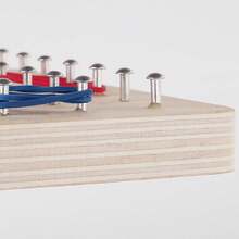 Đồ chơi giáo dục sớm Montessori cho trẻ em bằng gỗ đồ chơi giáo dục hình học sáng tạo đồ họa bảng móng tay cho trẻ em đồ chơi giáo dục sớm trò chơi toán học giáo dục đồ chơi (Số lượng màu dây thun ngẫu nhiên) - Nhiều màu - Xem 8