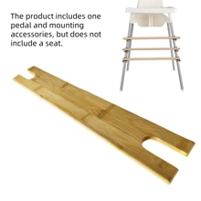 1 pièce Repose-pieds en bambou pour chaise haute avec sangles réglables - Repose-pieds en bois convenant pour une utilisation avec les accessoires de chaise haute Antilop