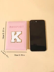 1 chiếc Ví đựng hộ chiếu Simplicity Plush Letter Passport Case da dành cho thiếu niên Ví đựng hộ chiếu chữ cái viết tắt cho bé gái Bao đựng hộ chiếu Túi đựng hộ chiếu Nhẹ khi đi du lịch, đi máy bay, trở lại trường, da PU, thời trang tối giản, dễ thương, vật dụng thiết yếu khi đi du lịch, tập luyện, cắm trại, vật dụng thiết yếu cho kỳ nghỉ, phụ kiện du lịch, du ngoạn - Hồng - Xem 4
