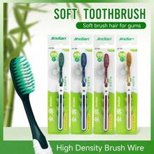 1支牙刷 4种颜色 宽头软毛成人手动牙刷 刷柄舒适 独立包装 - 彩色 - 查看 1