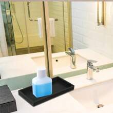 Mała silikonowa tacka łazienkowa, prostokątna do przechowywania mydła i gąbek, a także jako organizer do zlewu kuchennego na butelki z balsamem, perfumy, biżuterię, świece, klucze, drobne drobiazgi Najlepsze prezenty Dekoracja Tace urodzinowe Akcesoria kuchenne Dekoracja kuchenna Tace stołowe Taca na owoce Dekoracja tacy - Wielokolorowe - Zobacz 7