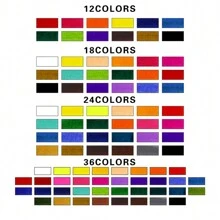12/18/24/36 Colors Solid Watercolor Pigment Set For Drawing And Painting, Portable,Back To School Essentials,Creative Gift For Thanksgiving, Christmas, Birthday Halloween Decoration Back To School