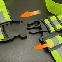 Een reflecterend vest met hoge zichtbaarheid en verstelbare reflecterende tape, geschikt voor hardlopen, wandelen en fietsen in de avond
