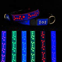 USB C 可充电发光狗项圈，多色变色 - 藍色 - 查看 4
