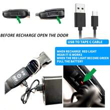 USB C 可充电发光狗项圈，多色变色 - 藍色 - 查看 5