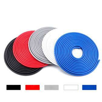 5m Guarda de Borda de Porta de Carro Tipo U Universal, Acabamento de Estilo, Tira de Proteção Anticolisão Antiarranhões para Veículos