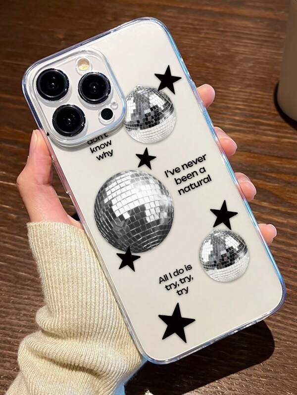 1 Peça Capa de Telefone Antichoque, Antiimpressão Digital, Estilo Disco Ball, Compatível com iPhone 16/16Pro/16Plus/15/15Pro Max/15Pro/11/12/13/14 Pro Max/11Pro/11 Pro Max/12Pro/12Pro Max/13Pro/13Pro Max/14Pro/14Pro Max, Elegante e Criativa
