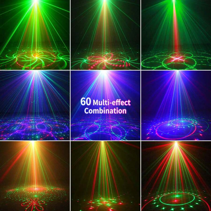 Mini Laser Light RGB LED With Remote Control 2 BuiltIn Battery USB