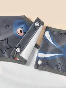 兔子圖案嬰兒長袖圍兜