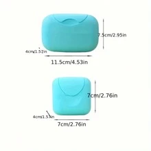 1pc Portable Travel Soap Dish, Waterproof Soap Box With Cover And Lock Clasp, Solid Color Plastic Soap Tray, Soap Storage Box, Bathroom Travel Accessories Home Bathroom Decor Fall Decor Back To School - Multicolor - View 7