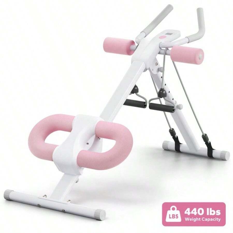 Adjustable Ab Trainer Machine With LCD Monitor, Foldable Abdominal