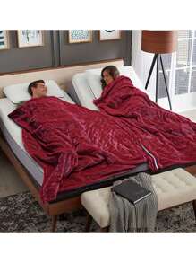 Electric Heated Throw Blanket, 72" X 84" Soft Fleece Electric Blanket, 6 Heat Levels & 1-10 Hours Timer Auto Off, Over-Heat Protection,Fast Heating Blanket For Home Office Use, ETL Certified, Machine Washable - 紅色 - 查看 8
