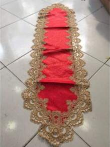 Grip Table Runner 40x180cm - 紅色和金色 - 查看 1