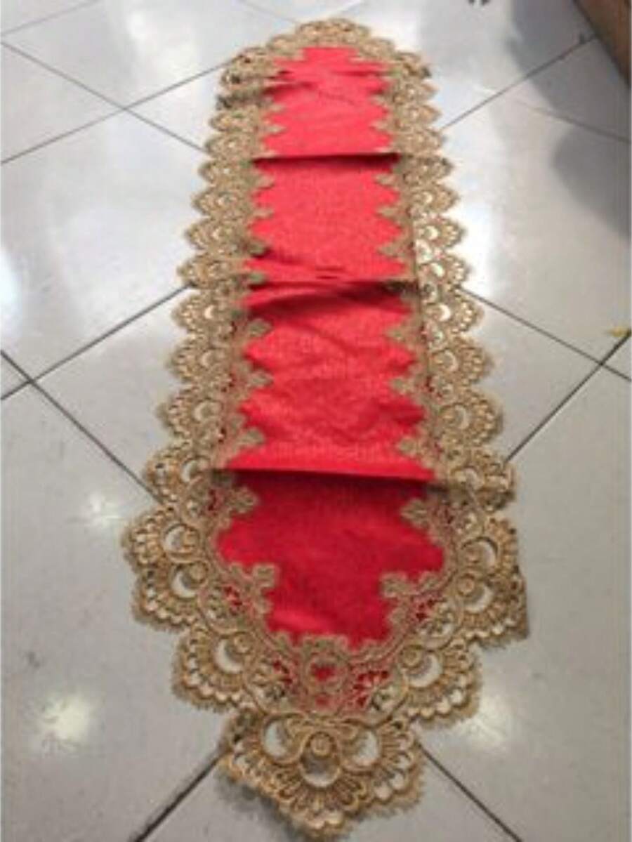 Grip Table Runner 40x180cm - 紅色和金色 - 查看 1
