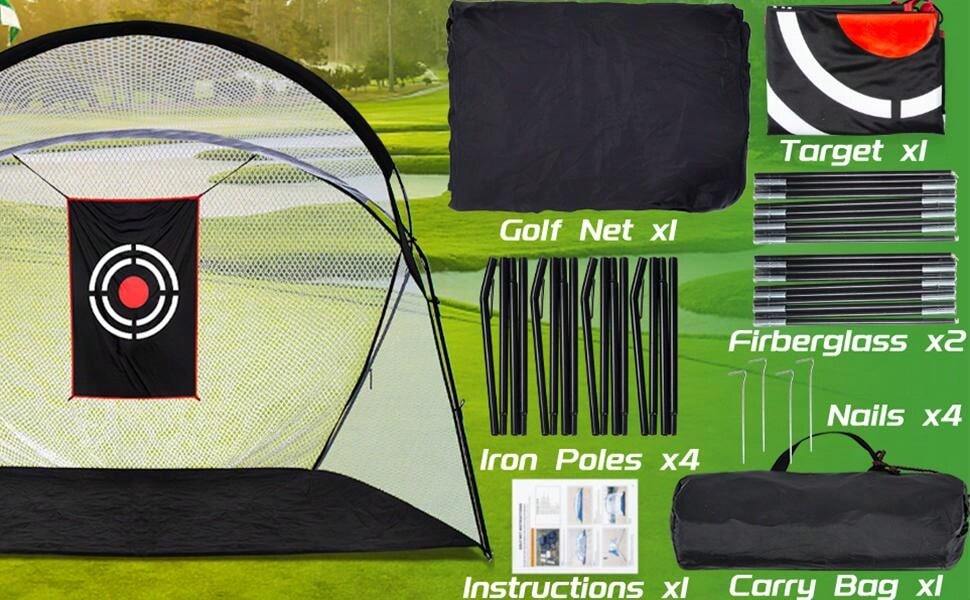 Golf Hitting Nets For Indoor Garage Outdoor Backyard Driving Use, Heavy