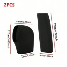 Bộ 2 miếng bọc cần số và tay phanh bằng silicon màu đen, phù hợp với xe hơi, bảo vệ cần số và tay phanh, không cần lắp đặt, nâng cấp nội thất xe, phụ kiện xe hơi thiết kế thời trang, trang trí xe hơi, phụ kiện nội thất xe hơi - màu đen - Xem 5