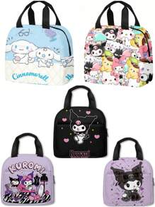 Sanrio Bolsa de lápices impresa en 3D para estudiantes de primaria y secundaria, de estilo anime kawaii y de dibujos animados, para niños y niñas, como regalo para artículos pequeños como lápiz labial, cepillo, cuidado de la piel, teléfono móvil, monedas, para uso en el hogar, regalos, vacaciones y festivales como Halloween y Navidad, de uso multifuncional.
