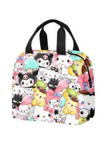 Sanrio Bolsa de lápices impresa en 3D para estudiantes de primaria y secundaria, de estilo anime kawaii y de dibujos animados, para niños y niñas, como regalo para artículos pequeños como lápiz labial, cepillo, cuidado de la piel, teléfono móvil, monedas, para uso en el hogar, regalos, vacaciones y festivales como Halloween y Navidad, de uso multifuncional.