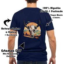 100% Cotton Unisex T-Shirt Printed In Various Country Colors On The Back - 藍色 - 查看 3