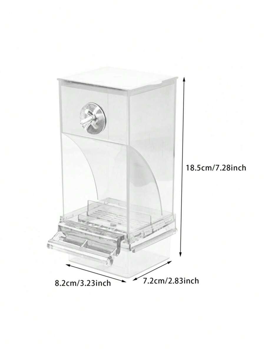 Automatic Acrylic Bird Feeder With Transparent Seed Container, Easy