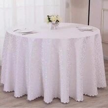 1 件花卉图案酒店桌布，宴会餐厅餐桌布