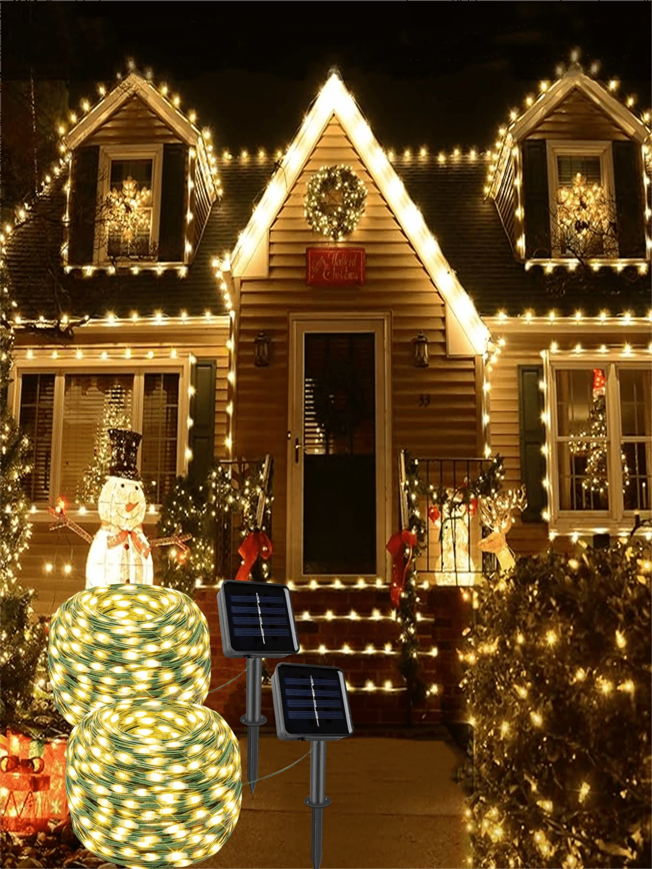 1pc 100LED Solar String Lights, Outdoor Garden Decoration String Lights