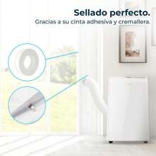 Cecotec Kit pour Climatiseur Couvercle Isolant 230x35. Pour Fenêtres 230x35 cm, 100% Polyester, Isolation Extérieure, Étanchéité Parfaite - Multicolore - Voir 3