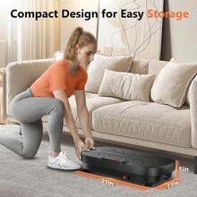 Vibration Plate, Whole Body Vibration Plate Exercise Machine For Lymphatic Drainage, Power Plate Vibration Plate W/ 2 Resistance Bands For Wellness And Fitness - Apricot - View 7