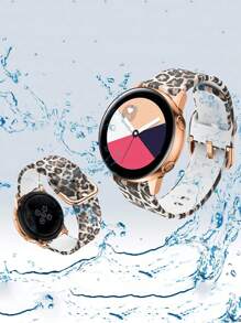 1pc Unisex Colorful 3-Star Print Silicone Watch Strap, Casual Colorful Band For 20mm 22mm Galaxy Watch 3 45mm, Galaxy Watch 4/4 Classic 5/5 Pro, Watch GT 2/2E/3/3 Pro 42mm 46mm Smartwatch Accessories