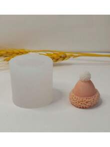 1 件圣诞节 DIY 3 种款式圣诞帽形状蜡烛硅胶模具，圣诞小红帽石膏软糖装饰硅胶模具 - 白色 - 查看 6