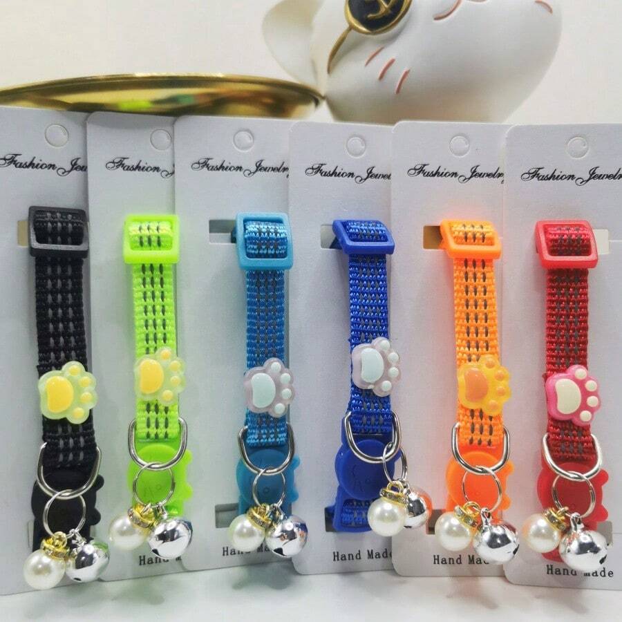 1pc All Season Pet Collar Cat Collar/Dog Collar With Reflective Strip