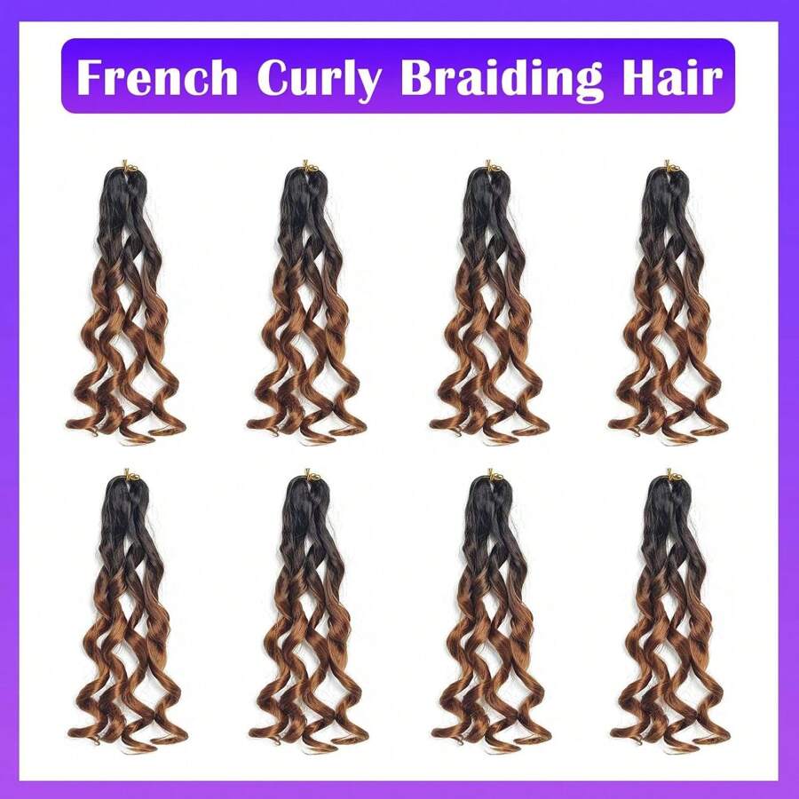 24inch French Curly Braiding Hair 1/5/8 Packs Loose Wavy Braiding Hair