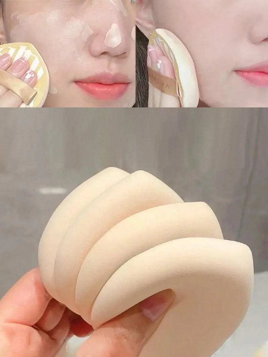 Bộ bông phấn Pure Powder Puff, dụng cụ trang điểm không mùi thân thiện với da, mút tán mỹ phẩm Flawless, bông phấn nền siêu mềm không ăn phấn chuyên dụng, dụng cụ trang điểm làm đẹp dạng phấn mặt - Nhiều màu - Xem 1