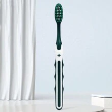 1支牙刷 4种颜色 宽头软毛成人手动牙刷 刷柄舒适 独立包装 - 彩色 - 查看 7