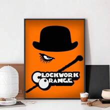 1pc Wall Arts Posters Frameless Clockwork Orange Poster Frameless Poster Kraft Club Bar Paper Retro Poster Wall Art Painting Bedroom Learning Pop,Canvas