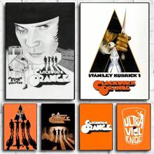 1pc Wall Arts Posters Frameless Clockwork Orange Poster Frameless Poster Kraft Club Bar Paper Retro Poster Wall Art Painting Bedroom Learning Pop,Canvas