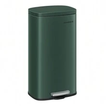 SONGMICS Trash Can With Lid, 8 Gallon Garbage Can, Stainless Steel Small Waste Bin With Step Pedal And Inner Bucket, Soft Close, Kitchen - 綠色 - 查看 7