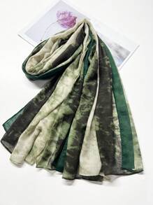 1 Pc Women's Fashion Splatter Paint Pattern Scarf/Shawl, Suitable For Daily Use - Multicolor - View 5